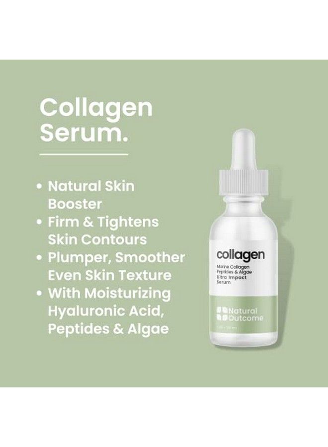 Collagen Serum For Face By L Outcome Skin Care Ultra Impact Marine Collagen Peptides Serum For Face Facial Moisturizer Anti Aging Serum Gel For Firming Lifting And Reducing Wrinkles 1 Oz