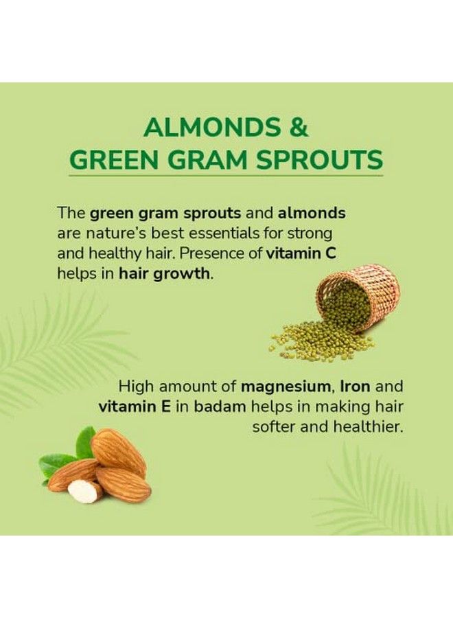 Naturals Strong & Healthy Anti Hairfall 2 In1 Shampoo With Active Conditioner With Almonds And Green Gram Sprouts Gentle And Soft Shampoo Ph Balanced And Paraben Free For Men And Women 800Ml