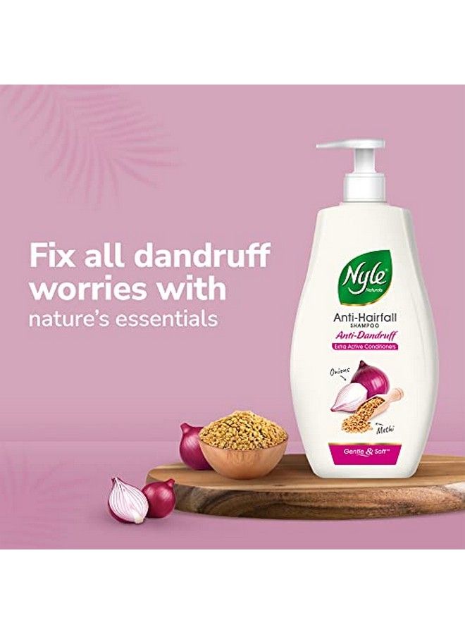 Naturals Anti Dandruff 2 In1 Shampoo With Active Conditioner With Onion And Methi Gentle And Soft Shampoo Ph Balanced And Paraben Free For Men And Women 800Ml