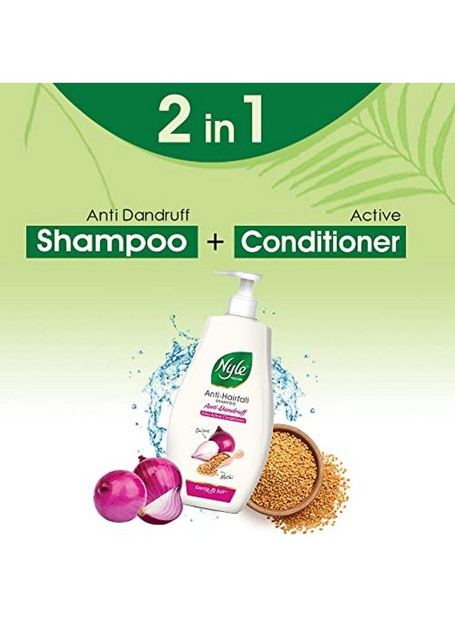 Naturals Anti Dandruff 2 In1 Shampoo With Active Conditioner With Onion And Methi Gentle And Soft Shampoo Ph Balanced And Paraben Free For Men And Women 800Ml