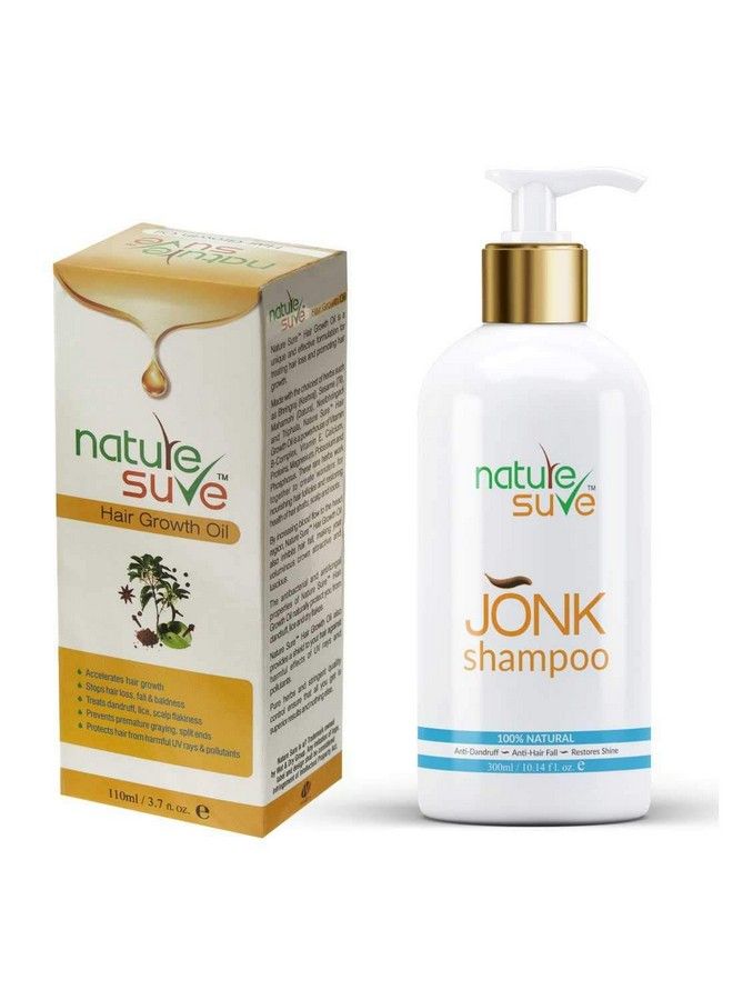 Combo Hair Oil 110Ml & Jonk Shampoo Hair Cleanser 300Ml For Men & Women