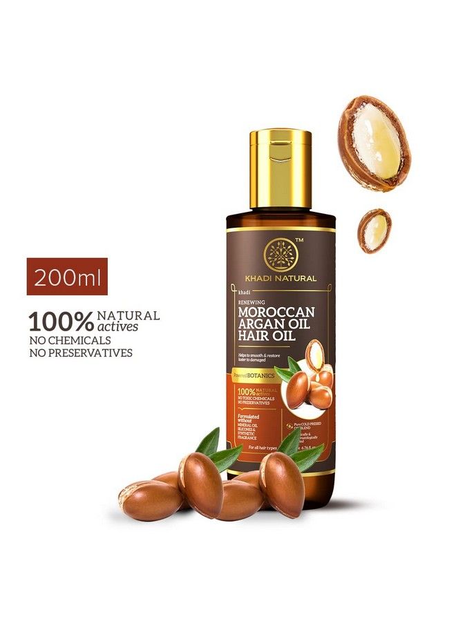 Moroccan Argan Hair Oil ; Hair Oil For Frizzy & Unmanageable Hair ; Silicone & Mineral Oil Free; Suitable For All Hair Types ; Powered Botanics