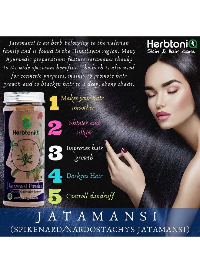 100% Natural Jatamansi Dry Amla And Hibiscus Flower Powder For Dandruff Hairfall Hair Care Regimens (425 Gram)