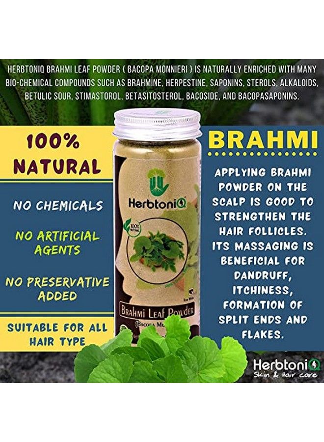 100% Natural Bhringraj Leaf Powder150G Brahmi Leaf Powder 150G Mulethi Powder 150G Colorless Henna Powder 150G For Hair Pack (Set Of 4150X4 = 600G)