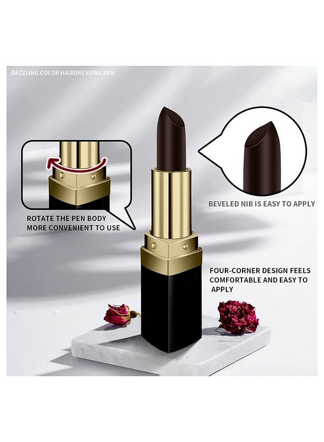 Lamilee Hair Color Dye Pencil For Roots Onetime Hair Dye Pencil Instant Brown Root Coverage Hair Color Pencil Temporary Brown Hair Colour Pencil 3.8G Brown