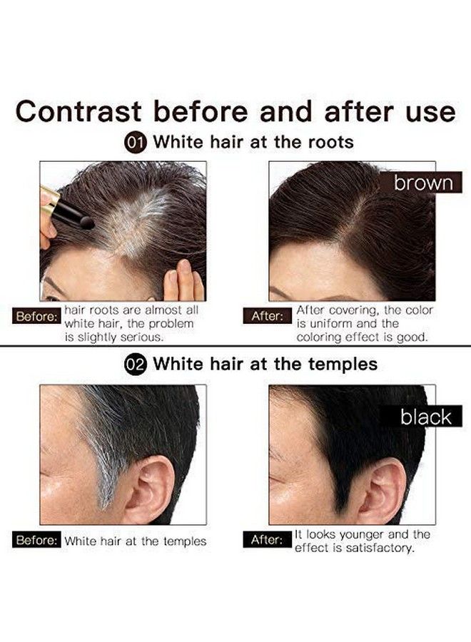 Lamilee Hair Color Dye Pencil For Roots Onetime Hair Dye Pencil Instant Brown Root Coverage Hair Color Pencil Temporary Brown Hair Colour Pencil 3.8G Brown