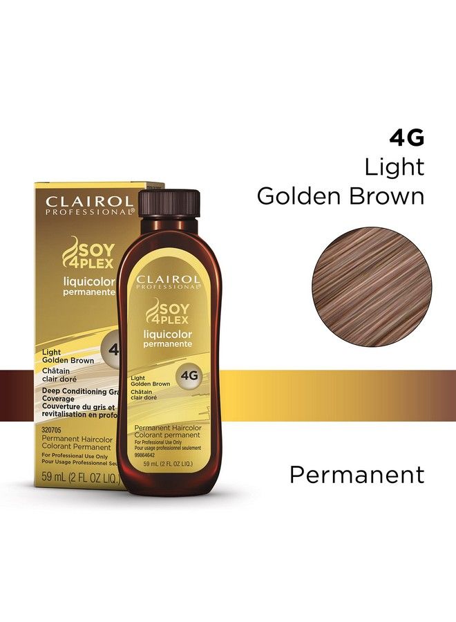 Permanent Liquicolor For Dark Hair Color 4G Light Gold Brown 2 Oz