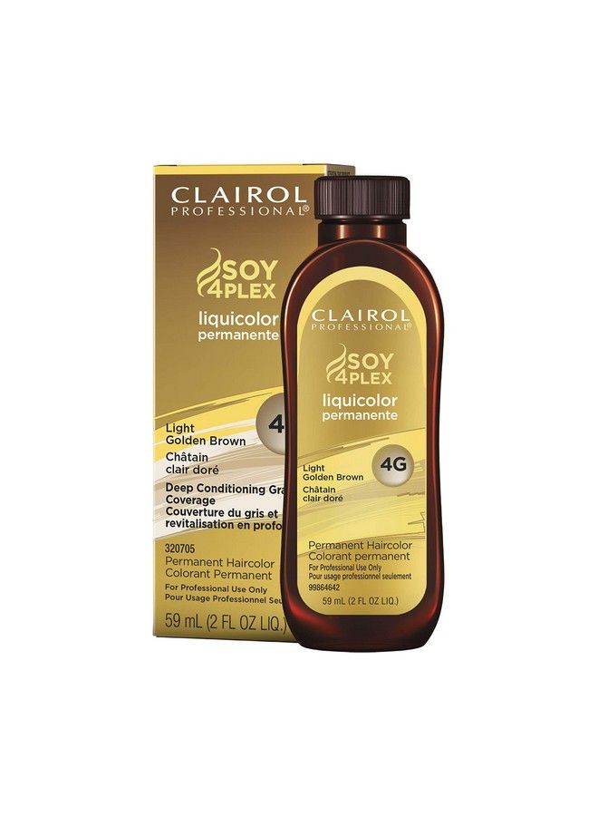 Permanent Liquicolor For Dark Hair Color 4G Light Gold Brown 2 Oz