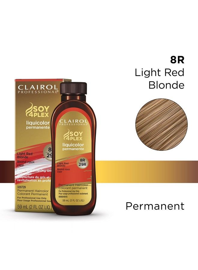 Permanent Liquicolor For Blonde Hair Color 8R Light Red Blonde 2 Oz