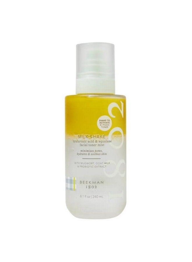 Milk Shake Hyaluronic Acid & Squalane Facial Toner Mist Nourishing Goat Milk Hydrating Jojoba Oil & Soothing Mugwort Hyaluronic Acid Locks In Moisture Toner 8.1 Oz