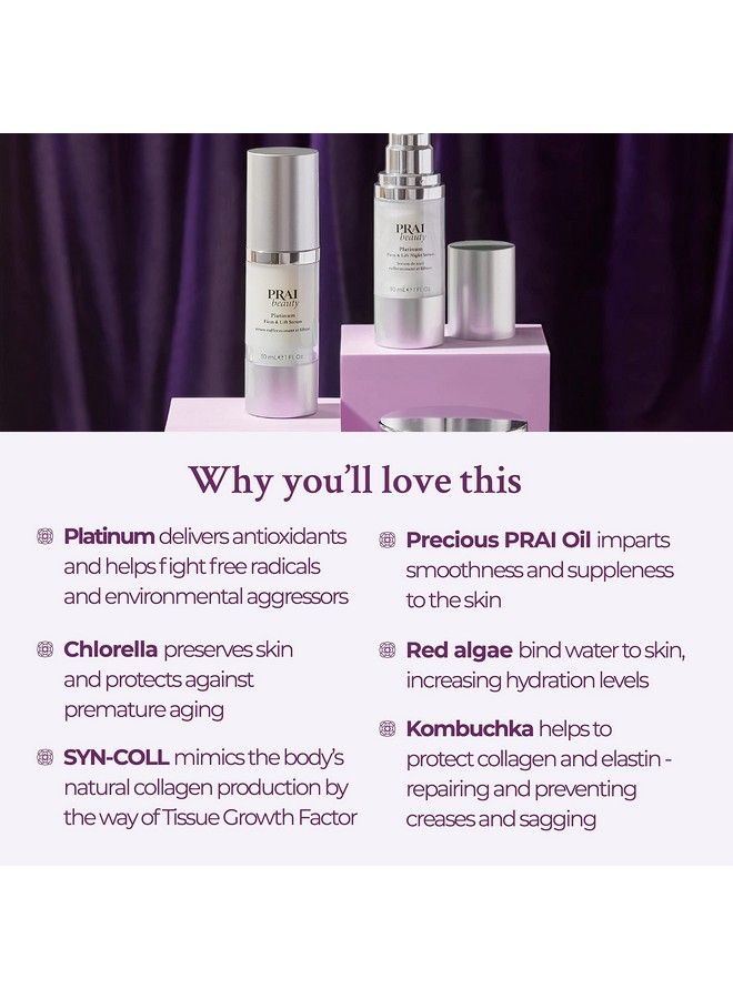 Beauty Platinum Firm & Lift Serum Antiaging & Antiwrinkle Serum 1 Fl Oz