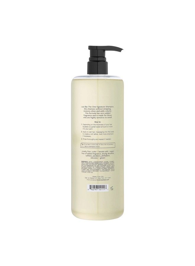 Hair Fragrance Free Daily Cleansing Shampoo Lightly Clarifying Shine Enhancing Vegan Color + Keratin Safe 33.8 Fl Oz