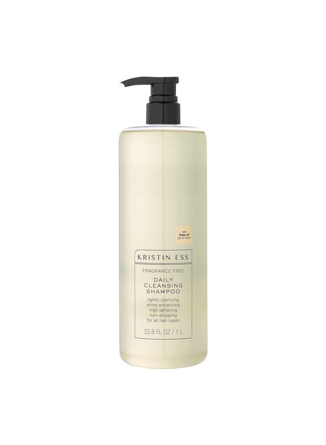 Hair Fragrance Free Daily Cleansing Shampoo Lightly Clarifying Shine Enhancing Vegan Color + Keratin Safe 33.8 Fl Oz