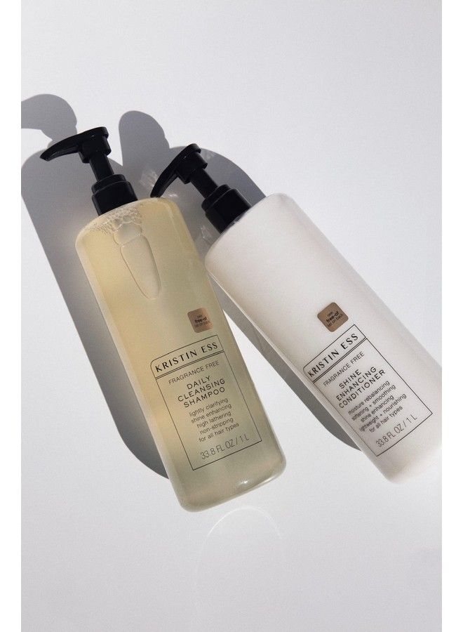 Hair Fragrance Free Daily Cleansing Shampoo Lightly Clarifying Shine Enhancing Vegan Color + Keratin Safe 33.8 Fl Oz