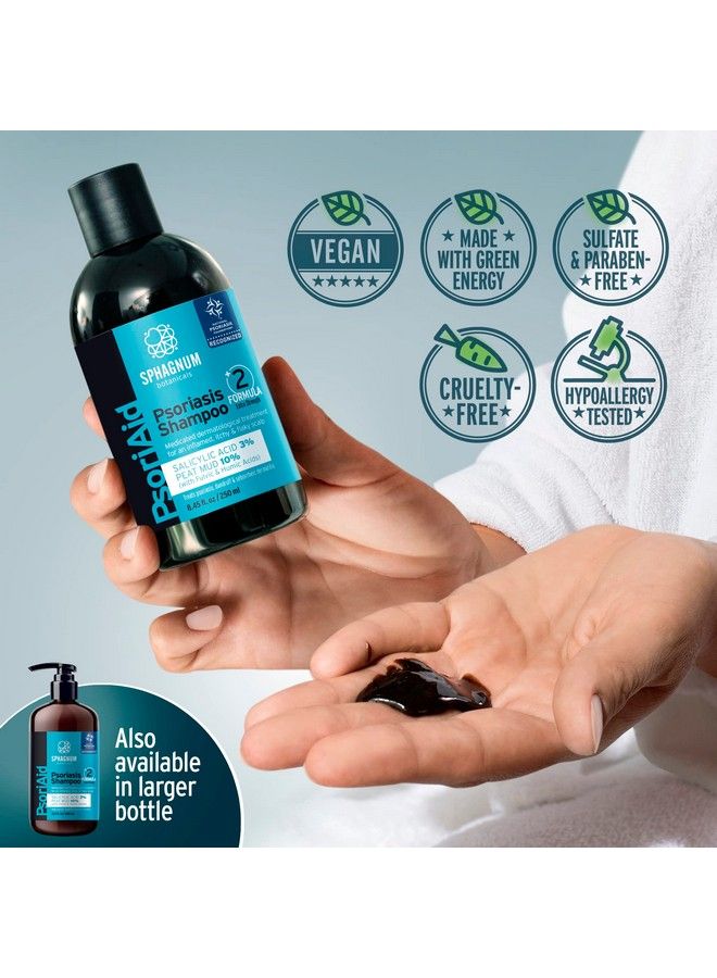 Medicated Psoriasis Shampoo And Conditioner Set Salicylic Acid 3% And Peat Mud Shampoo Together With Argan And Olive Oil Condtioner. 2 X 8.45 Fl. Oz