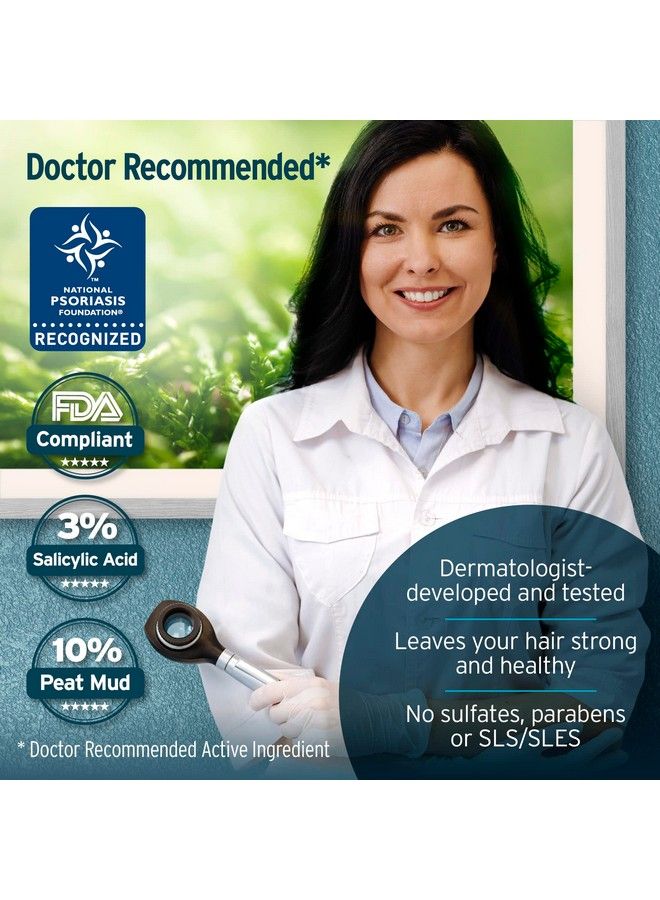 Medicated Psoriasis Shampoo And Conditioner Set Salicylic Acid 3% And Peat Mud Shampoo Together With Argan And Olive Oil Condtioner. 2 X 8.45 Fl. Oz