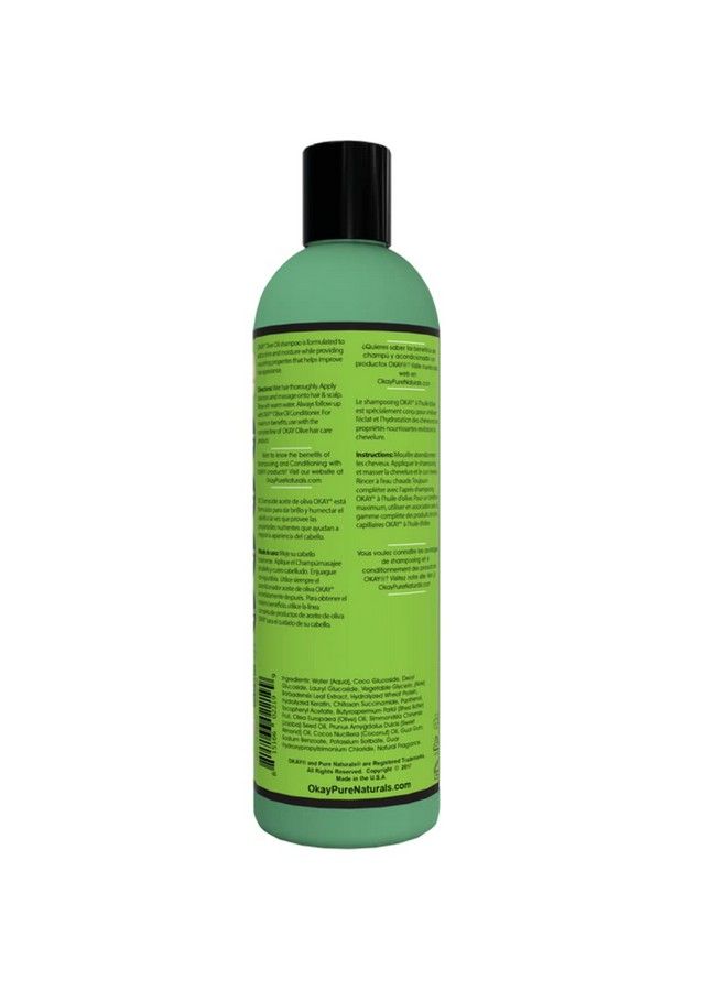 Olive Oil Shampoo For All Hair Types And Textures Conditioning And Healthy Shine Nourish Condition Hydrate Free Of Sulfate Silicone & Paraben 12 Oz
