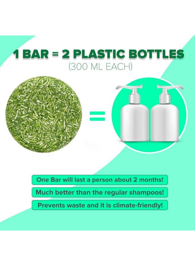 Solid Shampoo Bar And Conditioner Effect Hair Soap 100% Organic Shampoo Bars For Hair With All Natural Plant Based Essential Oils And Zero Waste Biodegradable Packaging (Mint And Chamomile)