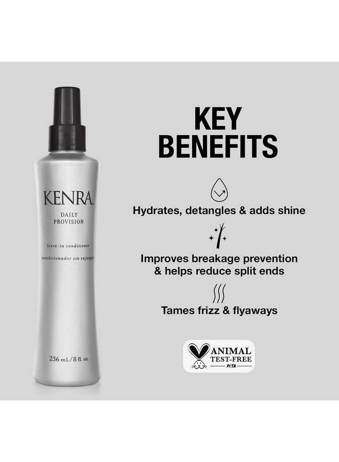 Kenra Daily Provision Leavein Conditioner | Hydrates Detangles & Adds Shine | Tames Frizz & Flyaways | Thermal Protection | Helps Risist Humidity | All Hair Types | 8 Fl. Oz