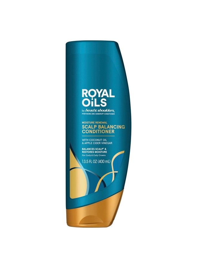 Head And Shoulders Conditioner Moisture Renewal Anti Dandruff Treatment And Scalp Care Royal Oils Collection With Coconut Oil For Natural And Curly Hair 13.5 Fl Oz(Packaging May Vary)