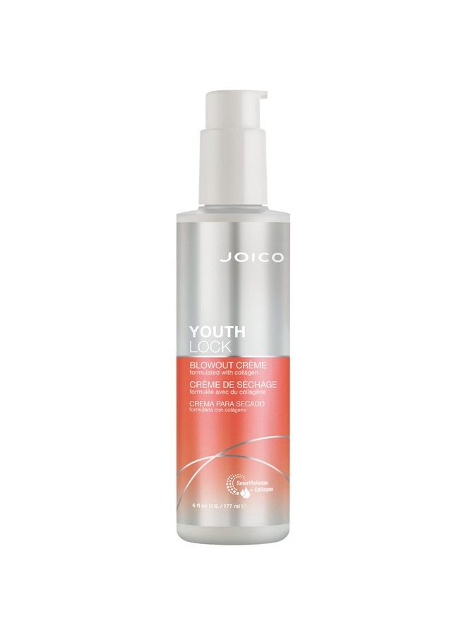 Youthlock Blowout Crème Formulated With Collagen | Youthful Body & Bounce | Strengthen & Protect | Reduce Breakage & Frizz | Soften & Detangle | Boost Shine | Sulfate Free | With Arginine | 6 Fl Oz