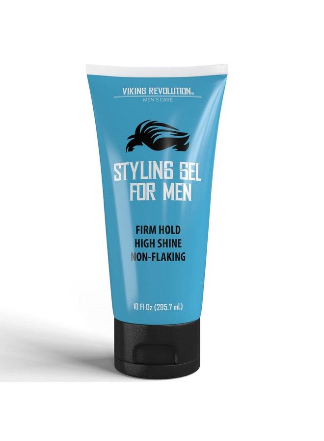 Hair Gel For Men Strong Hold Mens Hair Gel Extra Strenght Styling Gel For Hair Clear Hair Gel Firm Hold Gel Hair High Shine Nonflaking Curly Hair Gel (10Oz)
