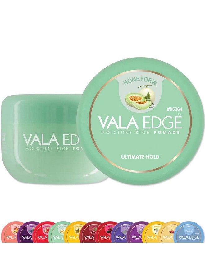 Hair Pomade Vala Edge Control 100Ml 3.38 Fl Oz Strong Ultimate Hold High Shine Easy To Wash Out Made In Korea Beauty Styling Gel (Honeydew Fruity Scent)