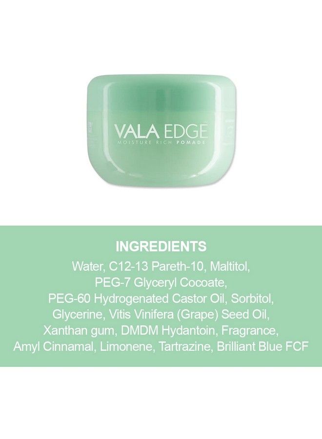 Hair Pomade Vala Edge Control 100Ml 3.38 Fl Oz Strong Ultimate Hold High Shine Easy To Wash Out Made In Korea Beauty Styling Gel (Honeydew Fruity Scent)