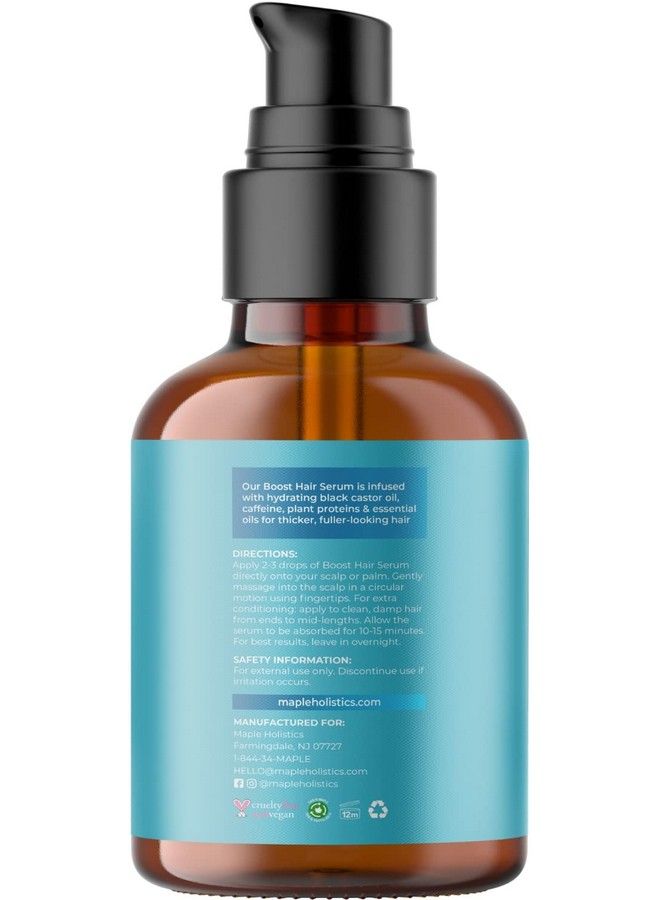 Advanced Biotin Hair Growth Serum Hair Thickening Serum With Peppermint Black Castor Oil And Rosemary Oil For Hair Growth Hair Serum For Hair Growth With Volumizing Scalp Oil Hair Growth Complex