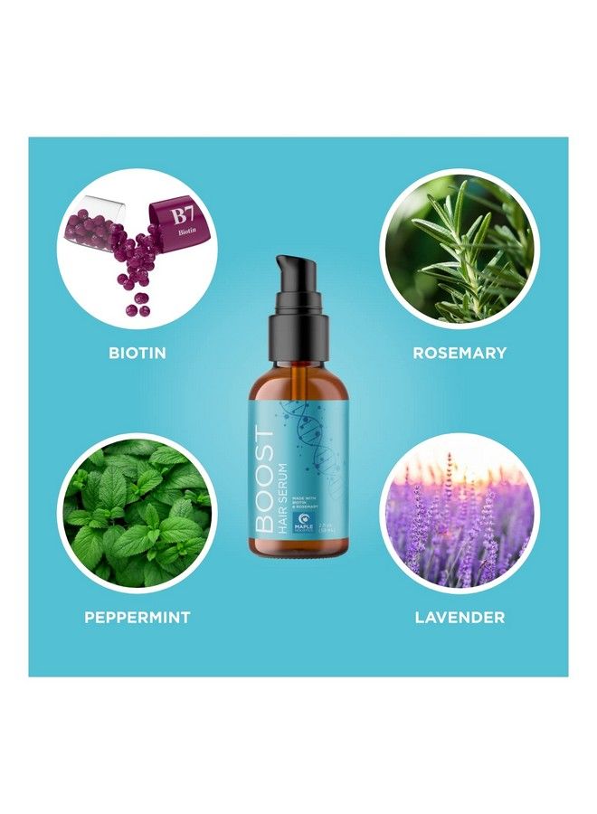 Advanced Biotin Hair Growth Serum Hair Thickening Serum With Peppermint Black Castor Oil And Rosemary Oil For Hair Growth Hair Serum For Hair Growth With Volumizing Scalp Oil Hair Growth Complex