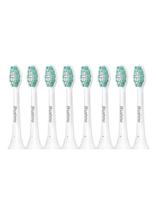 8-Pieces Electric Toothbrush Set White/Green
