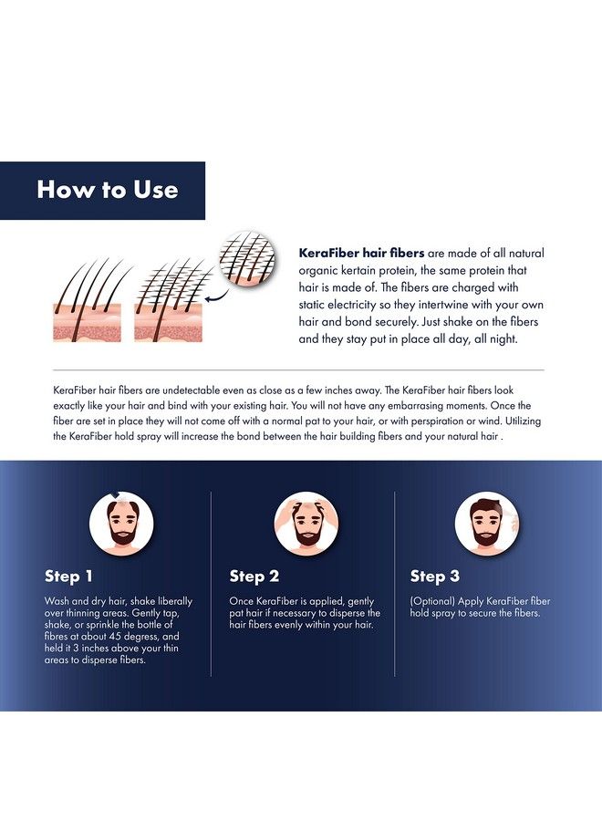 Hair Building Fibres - Natural Keratin Hair Thickener Fibres Hair Powder For Men And Women Full Head Of Hair In 30 Seconds-Hair Fibres Black