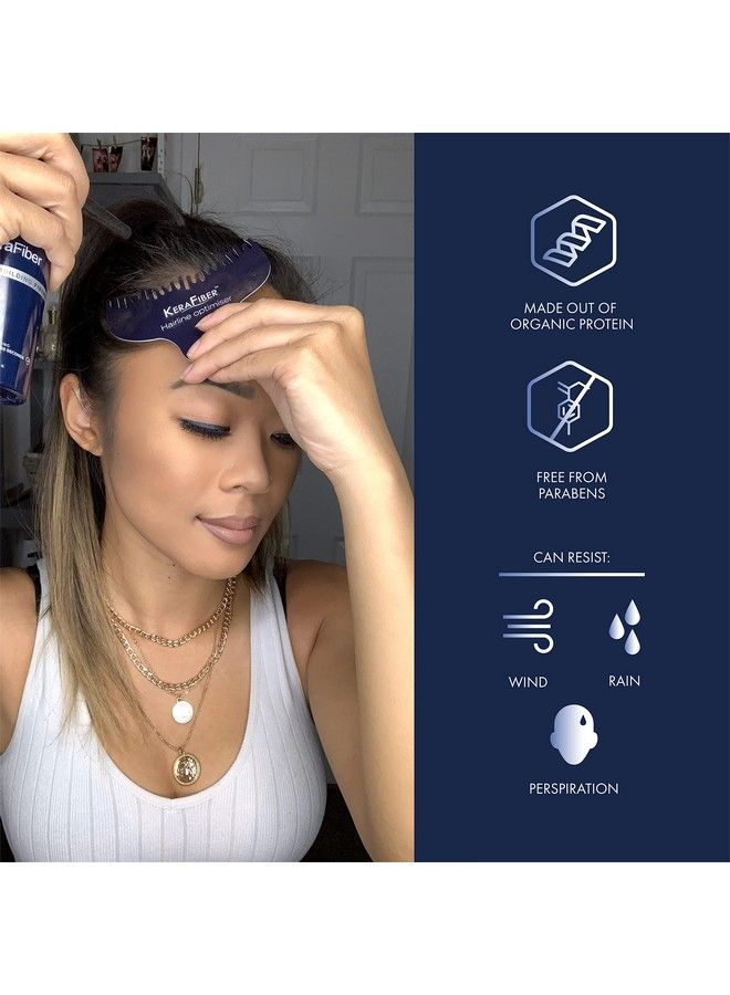 Hair Building Fibres - Natural Keratin Hair Thickener Fibres Hair Powder For Men And Women Full Head Of Hair In 30 Seconds-Hair Fibres Black