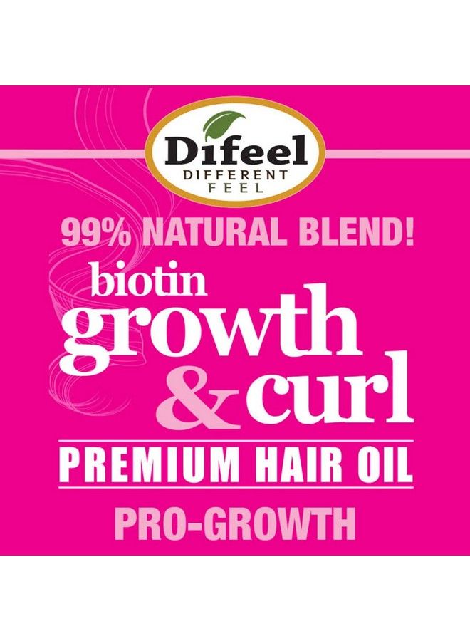 Biotin Growth & Curl Premium Hair Oil 7.1 Oz. - Deluxe 2-Pc Gift Set