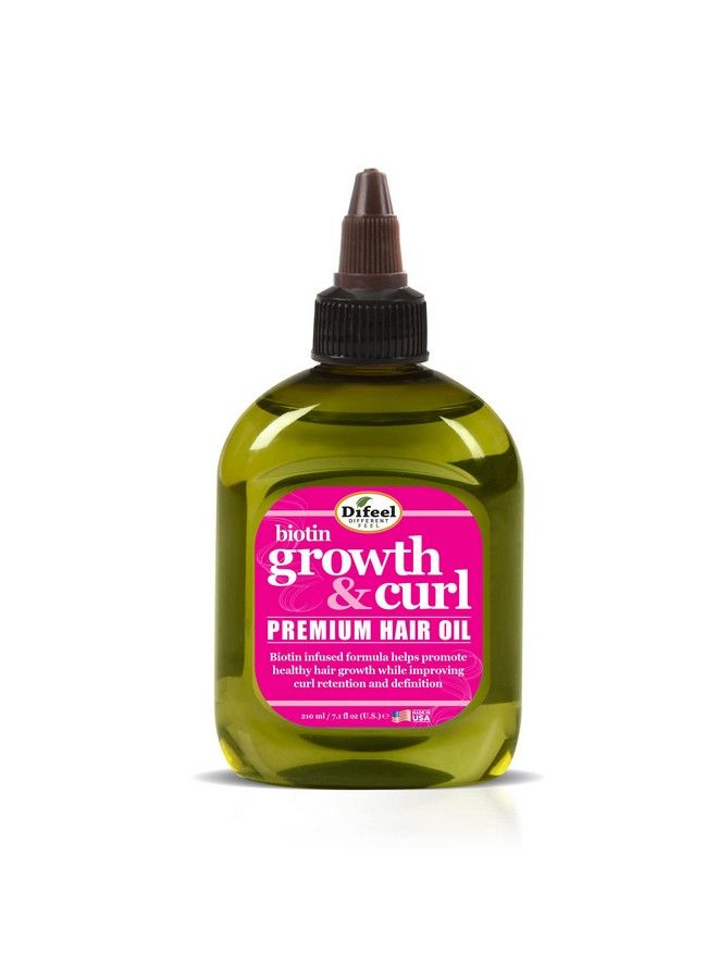 Biotin Growth & Curl Premium Hair Oil 7.1 Oz. - Deluxe 2-Pc Gift Set