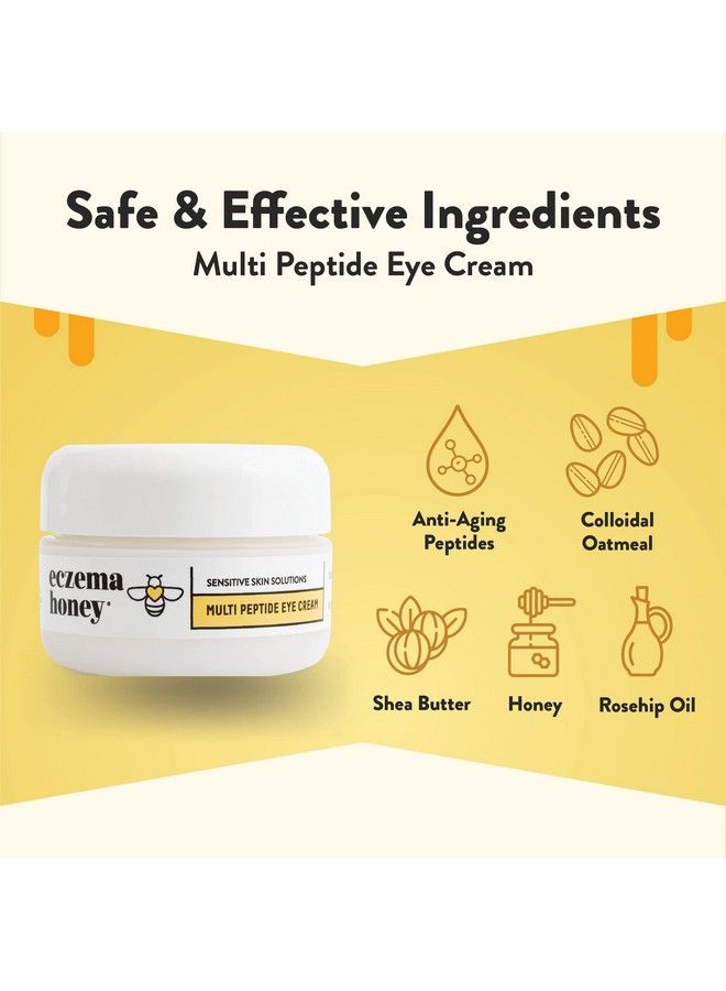 Multi Peptide Eye Cream Anti Aging Eye Cream For Dark Circles & Puffiness Facial Skin Care Products For Eczema Dry & Sensitive Skin (0.5 Oz)