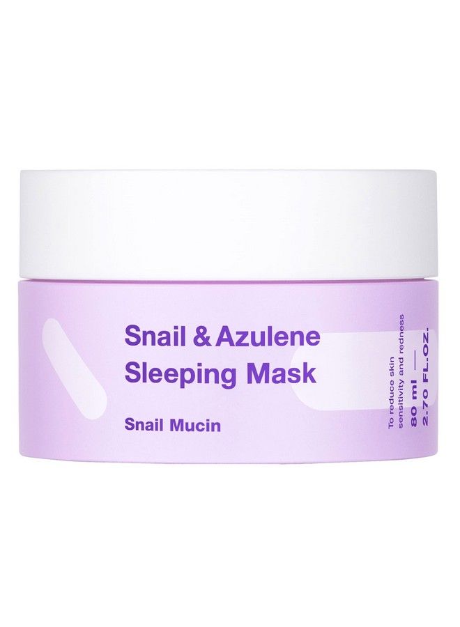 Snail&Azulene Sleeping Mask Snail Cream Hydrating Cream For Face With Snail Secretion Filtrate Repair Damaged Skin Snail Mucin Sensitive Skin 2.7 Fl.Oz