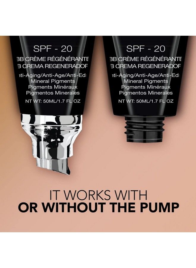 Bb Cream With Spf 20 Tinted Sunscreen Concealer Foundation & Moisturizing Face Cream | New & Improved Formula + Pump Top Applicator | Nontoxic & Paraben Free | 1.7 Oz Medium Cool
