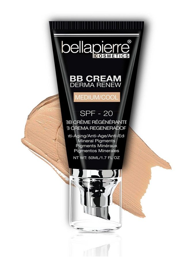 Bb Cream With Spf 20 Tinted Sunscreen Concealer Foundation & Moisturizing Face Cream | New & Improved Formula + Pump Top Applicator | Nontoxic & Paraben Free | 1.7 Oz Medium Cool