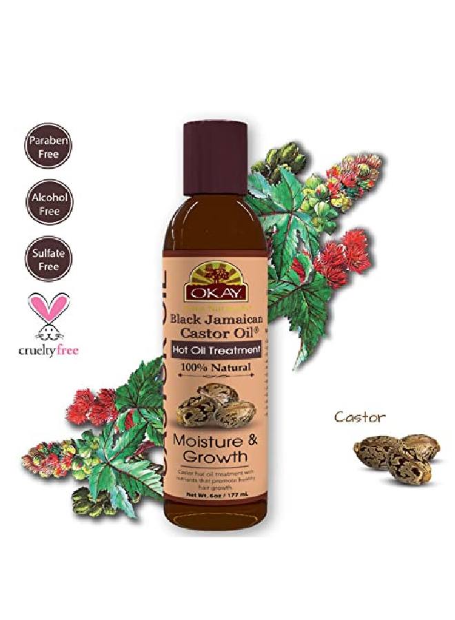 Black Jamaican Castor Oil Hot Oil Treatment Helps With Hair Growth Restores Damaged Hair Siliconeparaben Free For All Hair Types And Textures Made In Usa 6Oz