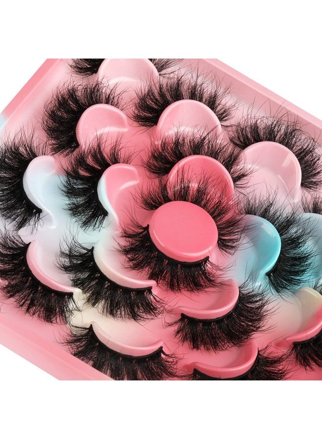 False Eyelashes Dramatic Fluffy 3D Effect Faux Mink Lashes Pack 20Mm Long Crossing Fake Eyelashes 10 Pairs