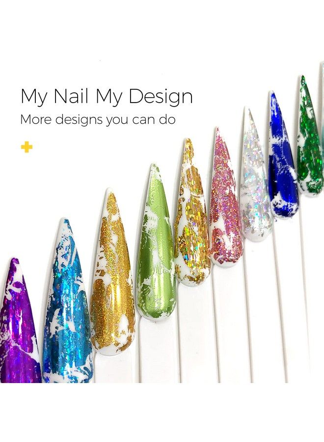Nail Art Foil Glue Gel O.5 Oz Nail Foil Glue For Nails 15Ml Designer Nail Foils Nail Art Foil Transfer Gel Uv Led Lamp Required (1 Bottle)