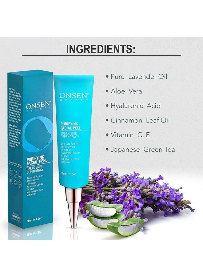 Onsen Exfoliating Peeling Gel Daily Gentle Face Exfoliator Dark Spot Remover Organic Facial Peel For Sensitive Skin Natural Whitening Peeling Gel For Women 1 Fl Oz/30 Ml