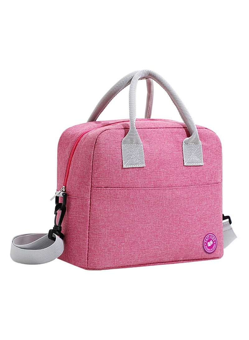 Eazy Kids Bento Box wt Insulated Lunch Bag & Cutter Set Combo Girl Power Pink