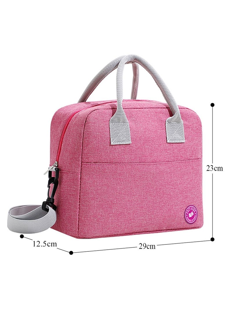 Eazy Kids Bento Box wt Insulated Lunch Bag & Cutter Set Combo Girl Power Pink