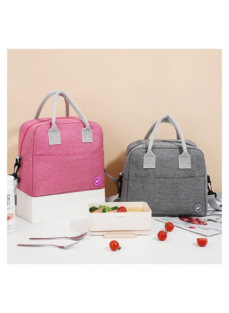 Eazy Kids Bento Box wt Insulated Lunch Bag & Cutter Set Combo Girl Power Pink