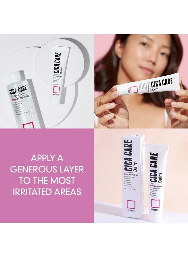 ] Cica Care Face Balm Soothing And Skin Repairing Cica Cream For Acne Prone And Sensitive Skin With Calamine And Madecassoside (1.4 Fl Oz)