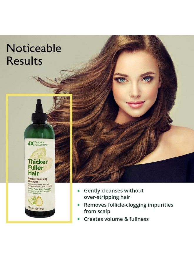 Gentle Cleansing Shampoo Advanced Thickening Solution 12Oz Removes Impurities From Hair And Scalp Mongongo And Green Coffee Oils Fortify Hair And Reduce Breakage