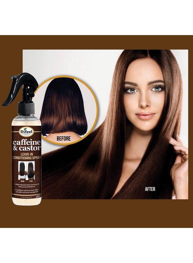 Caffeine & Castor Leavein Conditioning Spray 6 Oz.