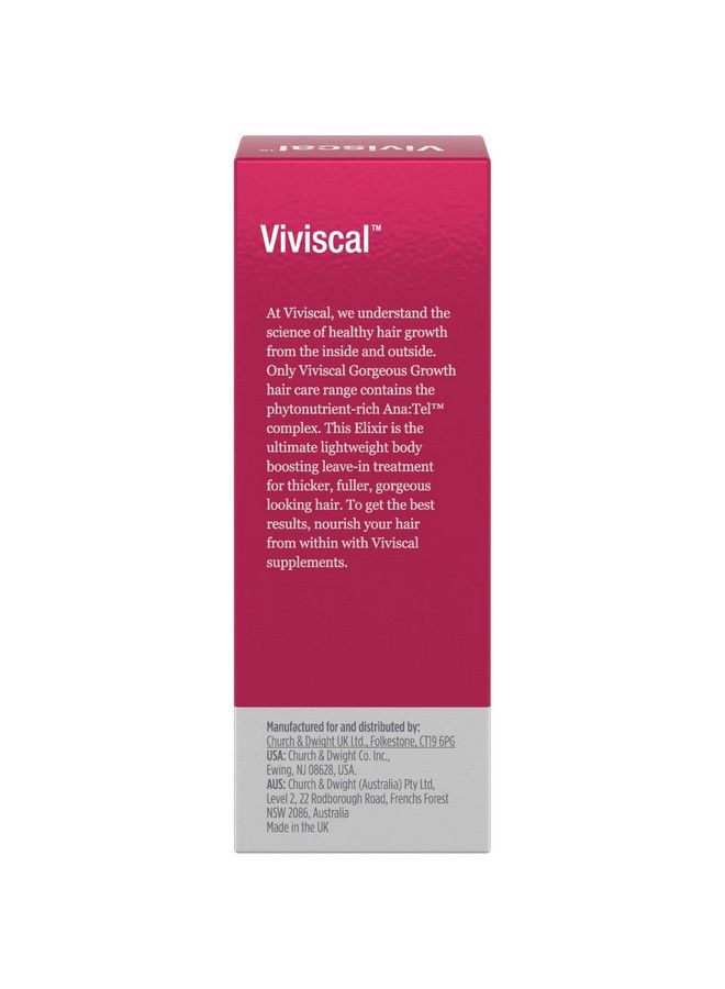 Gorgeous Growth Densifying Leavein Elixir For Thicker Fuller Hair | Ana:Tel Proprietary Complex With Keratin Biotin Zinc | 1.7 Ounce